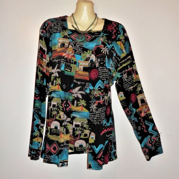 NWOT Chicos 3 Travelers Twinset Jacket Top H487 - Picture 3 of 12